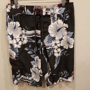 Billabong board shorts 34 waist hibiscus print